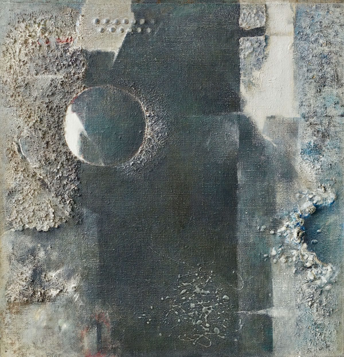 Peter Schubert Strukturbild mit Kreis 1961